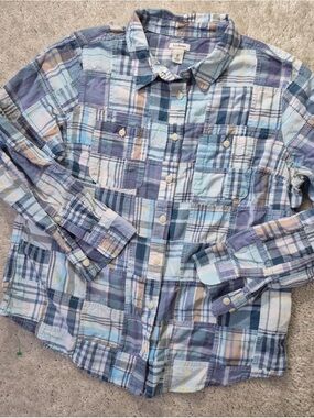 L.L. Bean Madras Patchwork Shirt